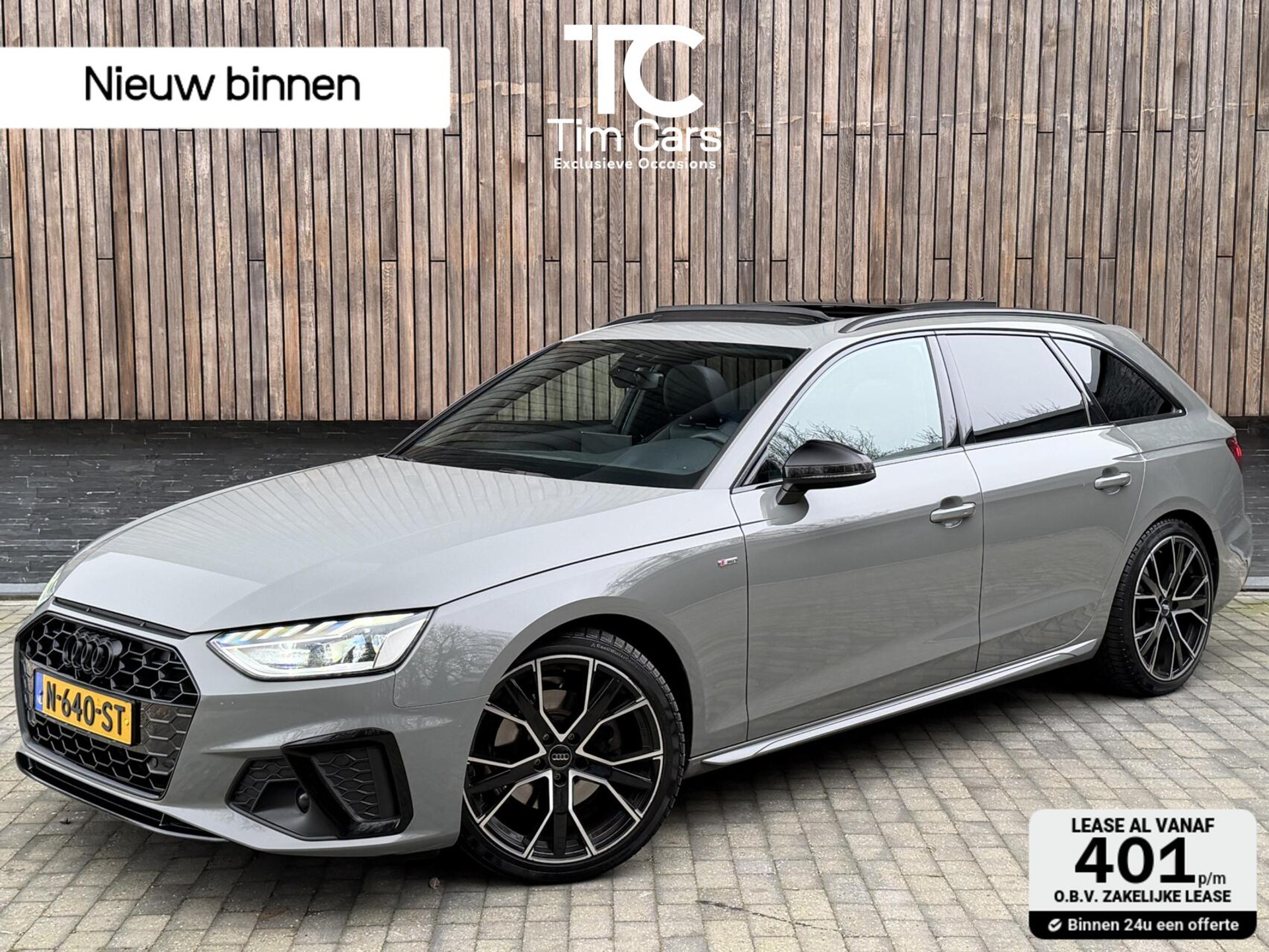 Audi A4 Avant 35 TFSI Competition S line Automaat | Panoramadak | Sfeerverlichting | LED verlichting | Climate & cruise control | Trekhaak uitklapbaar | Quantumgrijs metallic | 19 inch lichtmetalen velgen | Parkeersensoren achter 50282047-0.jpg | Timcars.nl